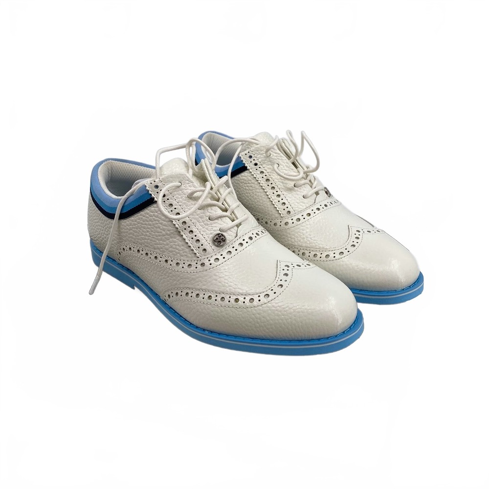 G/Force Lace Up Golf Loafers Blue/White | Women’s Leather US7.5